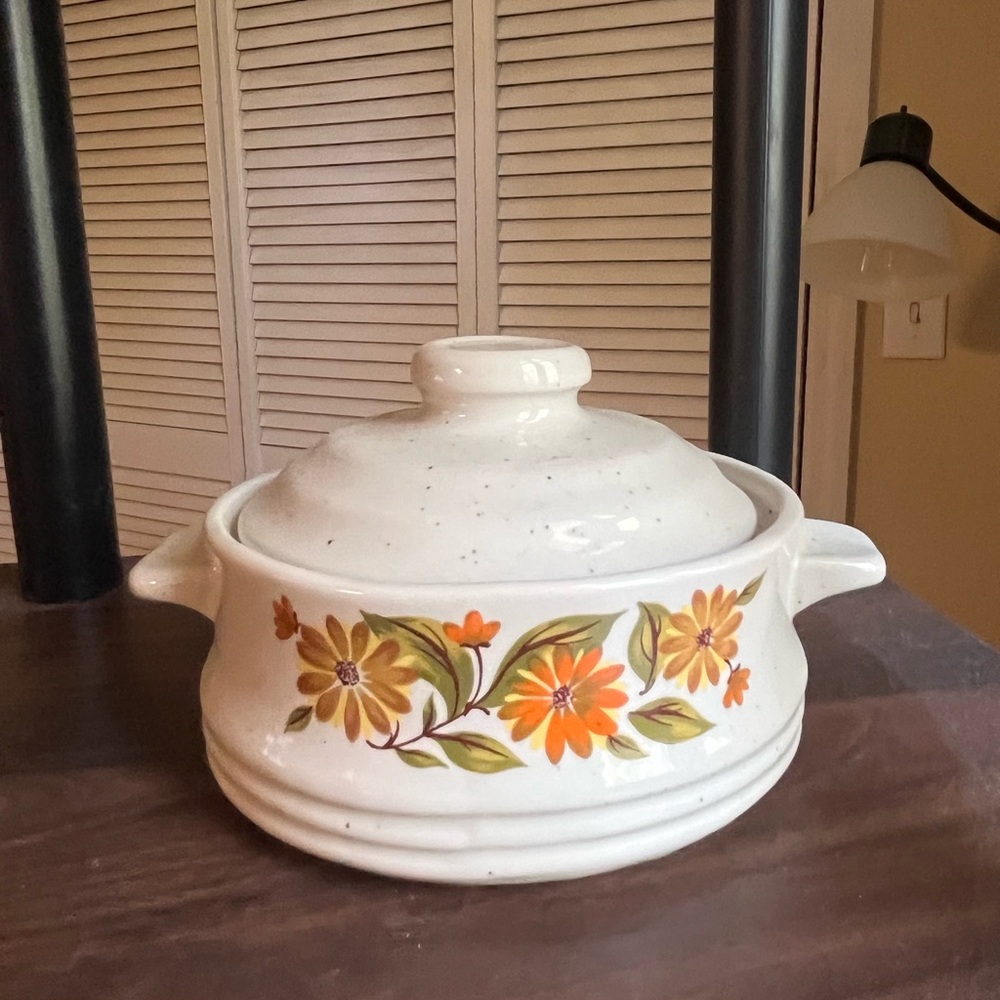 Floral Ceramic Casserole Dish